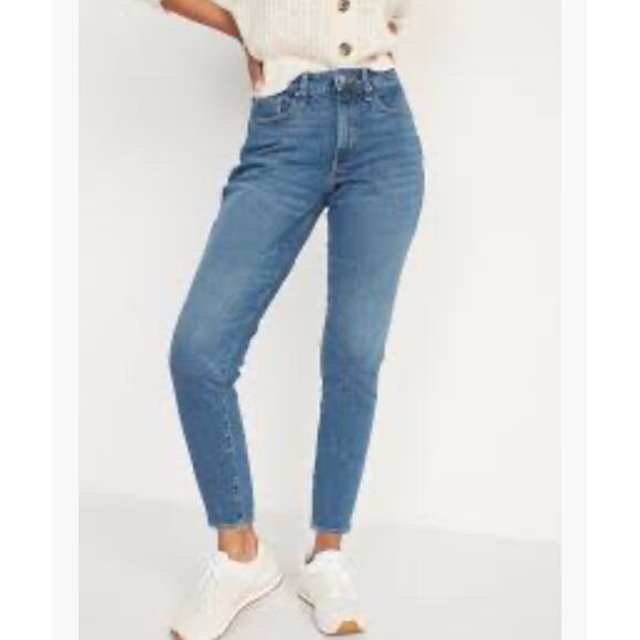 Old Navy High Rise Curvy O.G. Straight Secret-Smooth Pocket Jeans Sz 0 Blue - Picture 14 of 15